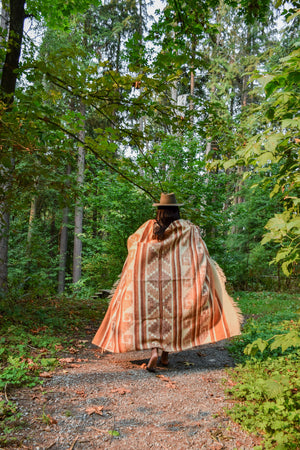 Jalapa Wool Blanket  //  Cream/Rust/Terracotta