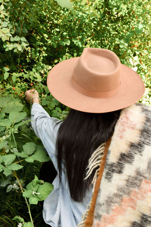 Santiago Wool Blanket  //  Mustard/Grey/Peach