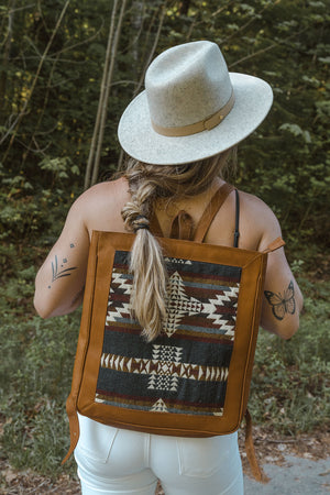 Cruz Leather Aztec Slim Backpack