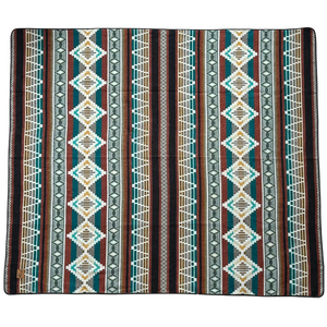 Imbabura Reversible Blanket  //  Turquoise/Rust/Mustard