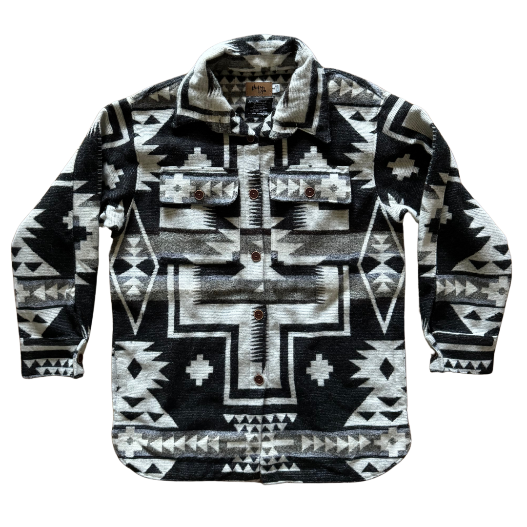 Tulcan Aztec Jacket // Black/Grey/Cream