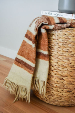 Jalapa Wool Blanket  //  Cream/Rust/Terracotta