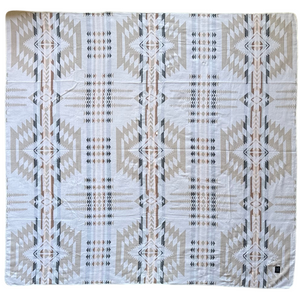 Puyo Aztec Reversible Blanket  //  Beige/Grey/Rust/Cream