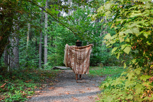 Jalapa Wool Blanket  //  Cream/Rust/Terracotta