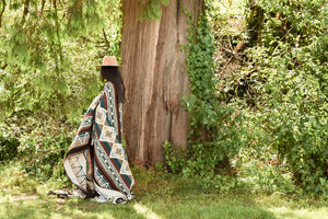 Imbabura Reversible Blanket  //  Turquoise/Rust/Mustard