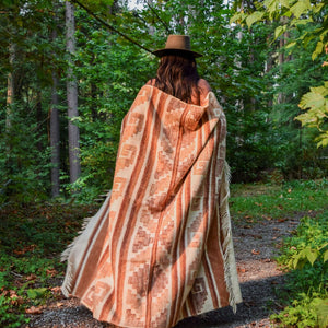 Jalapa Wool Blanket  //  Cream/Rust/Terracotta