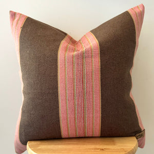 Brown/Orange Ikat Pillow Cover