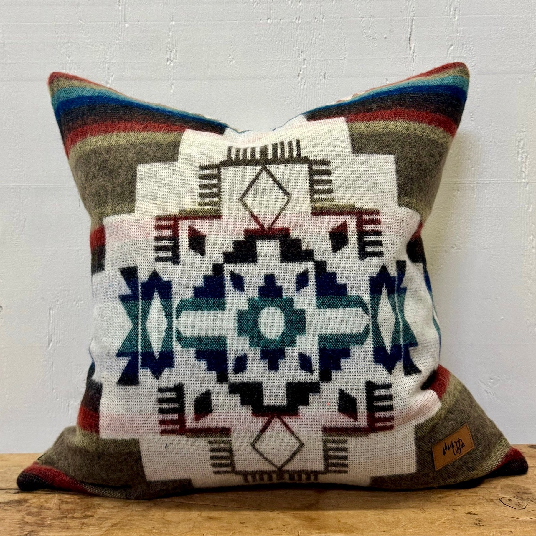 Tumbaco Pillow Cover // Beige/Teal/Rust/Brown