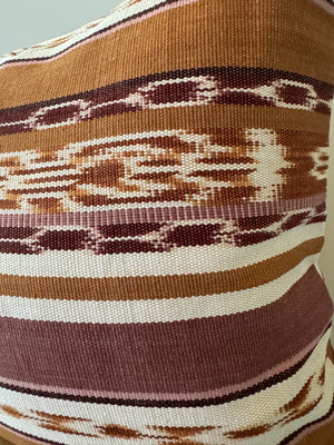 Neutral Light Brown Ikat Pillow Cover