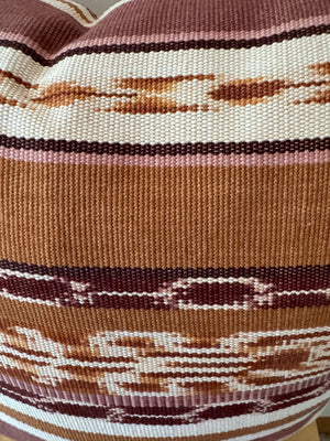 Neutral Light Brown Ikat Pillow Cover