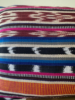 Multicoloured Ikat Lumbar Pillow Cover