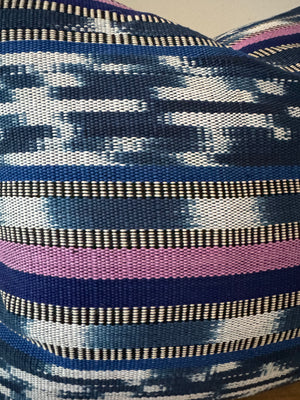 Blue/Purple Ikat Pillow Cover