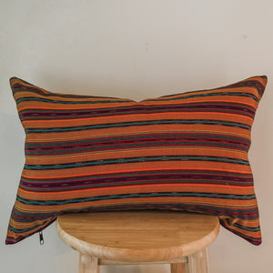 Light Brown Multi-coloured Lumbar Pillow Cover