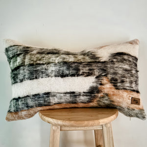 Striped Wave Wool Lumbar Pillow Cover