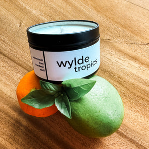 Wylde Tropics Candle  //  Passionfruit/Lime/Mandarin/Basil