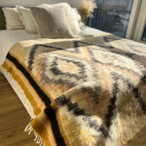 Santiago Wool Blanket/2 Free Woodland Candles Bundle