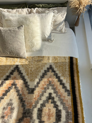 Santiago Wool Blanket/2 Free Woodland Candles Bundle