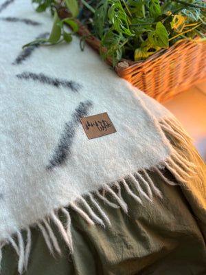 Antigua Wool Blanket  //  Cream/Black